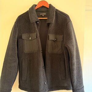 Banana Republic Men's Black Sherpa Jacket